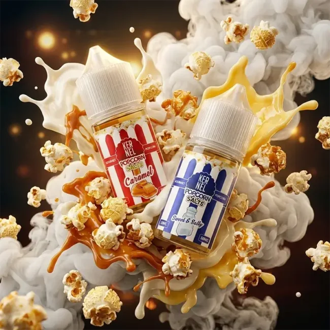 爆米花煙油 Kernel Popcorn 產品圖 爆米花煙油 Kernel Popcorn 產品圖,焦糖、奶油與烘焙爆米花調性